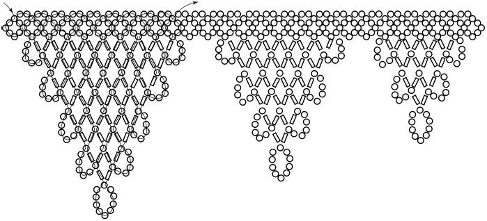 Схема воротника из бисера