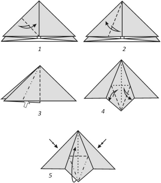 Оригами зонтик схема