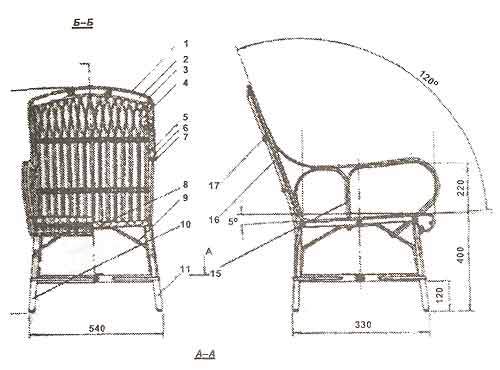 Мебель из ротанга чертежи - 85 фото