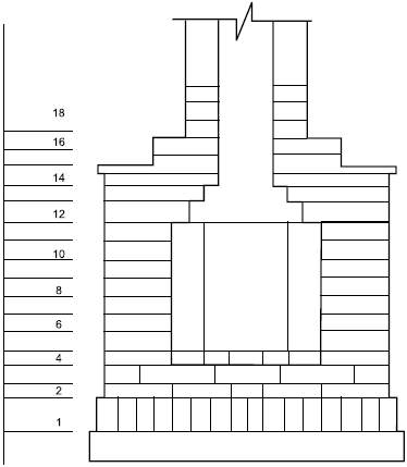 Камин в разрезе чертеж