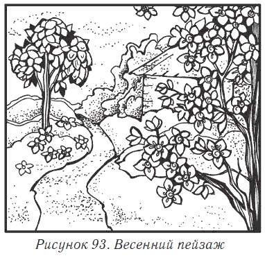 Черемуха весной рисунок