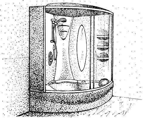 Рисунок душевой кабины
