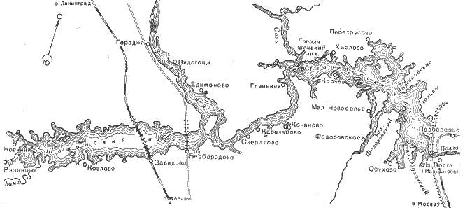 Карта иваньковского водохранилища до затопления