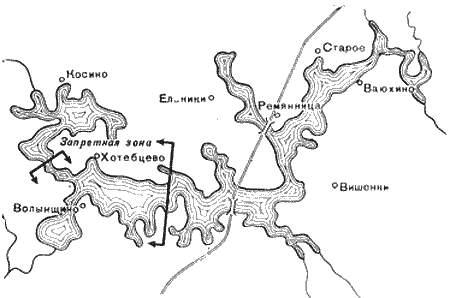 Карта яузского водохранилища с названиями мест