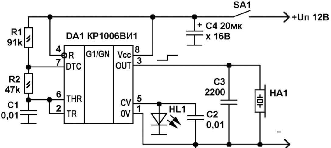 Схема включения кр1006